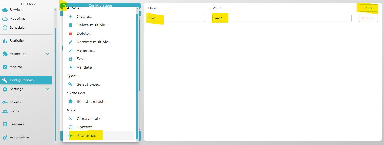 configuration properties