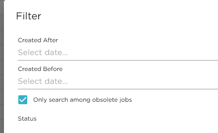 job filter obsolete
