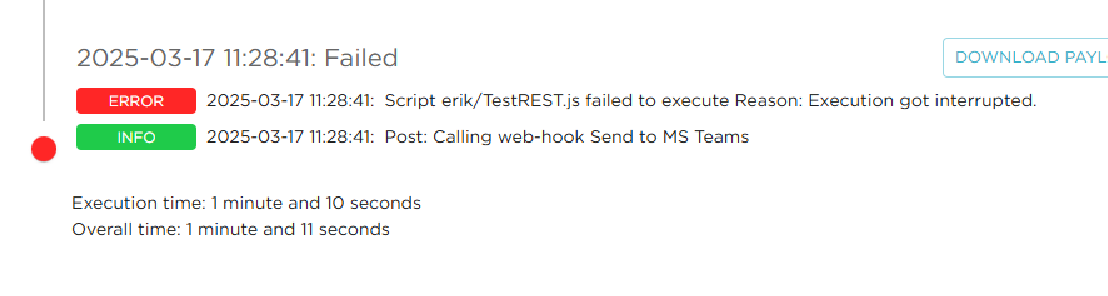 job stopped