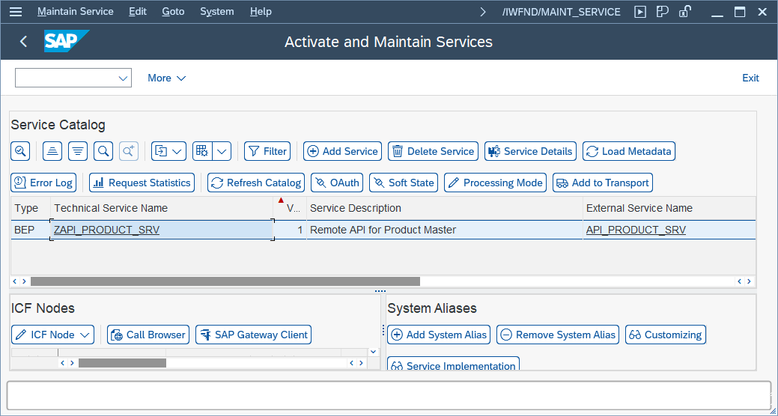 OData Service Maintenance 4