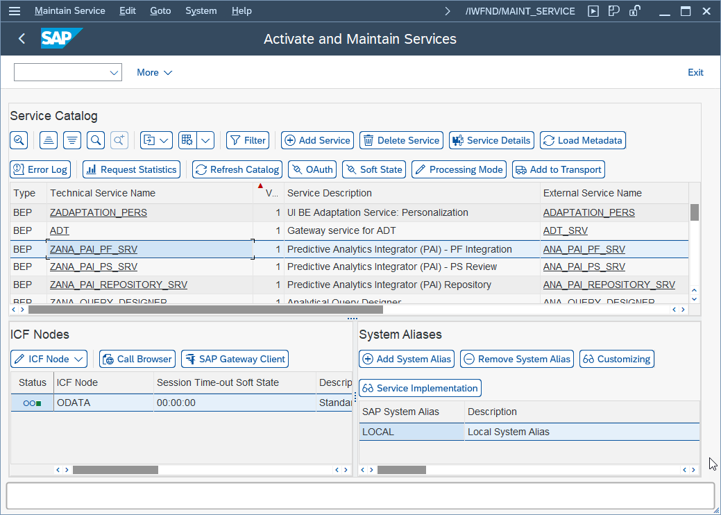 OData Service Maintenance 2