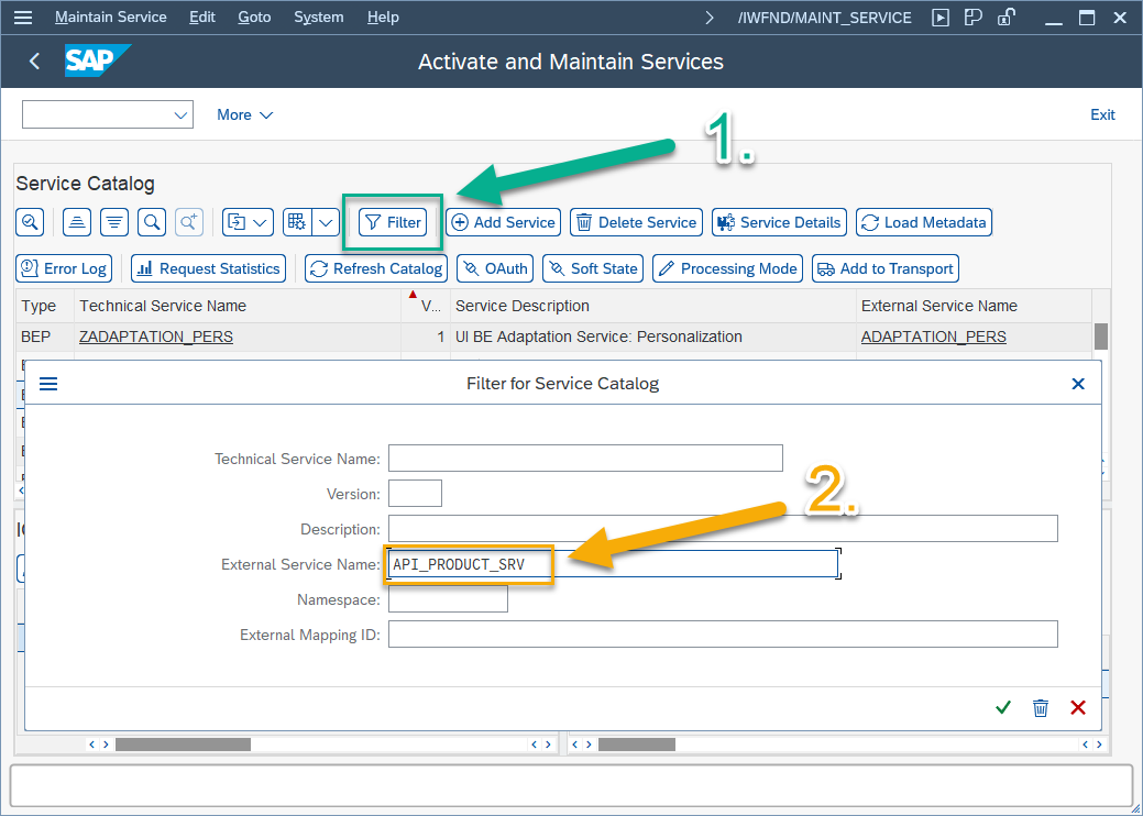 OData Service Maintenance 3