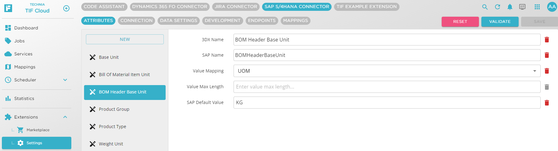 SAP S4HANA Extension Settings Attributes 3